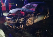 Accident puternic în Găneasa