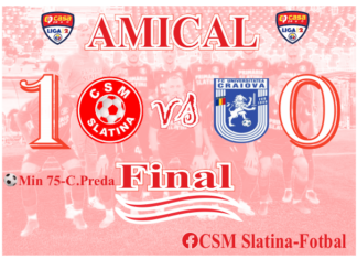 CSM Slatina s-a impus în amicalul cu FCU Craiova