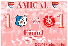 Fotbal: CSM Slatina, ultima săptămână de pregătire