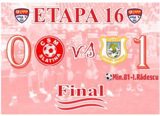 Fotbal: CSM Slatina – CS Mioveni 0-1