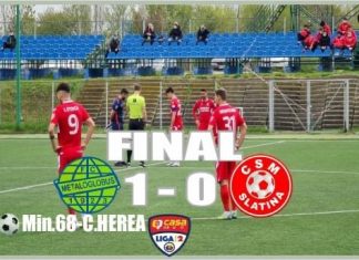 METALOGLOBUS BUCUREŞTI – CSM SLATINA 1-0