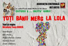 Comedia „Toți banii merg la Lola” se joacă la Centrul Cultural ”Eugen Ionescu” din Slatina