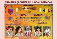 Caracal: Festivalul Toamnei ”Pe la noi prin Romanați” a fost anulat