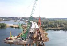 VIDEO. Imagini spectaculoase cu noul podul rutier de pe râul Olt