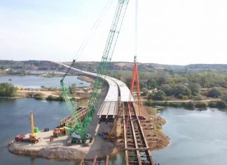 VIDEO. Imagini spectaculoase cu noul podul rutier de pe râul Olt