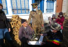 Veteranul de război, plt.adj.pr. (rtr.) DUMITRU VASILE din Optași-Măgura a aniversat centenarul