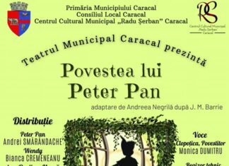 ”Povestea lui Peter Pan”, pe scena Teatrului Municipal Caracal