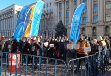 VIDEO. Angajații ALRO, protest în fața Ministerului Energiei