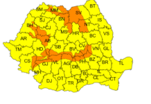 Oltul, sub COD GALBEN de vânt și ninsori