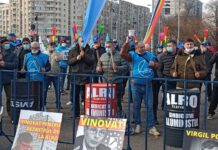 VIDEO. Angajații de la Alro, un nou protest în Capitală