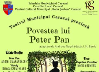 ”Povestea lui Peter Pan”, pe scena Teatrului Municipal Caracal