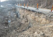 Sector de drum închis, la Teslui