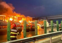 VIDEO. Patru utilaje de la Drumul Expres Craiova-Pitești, în flăcări