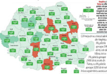 Harta salariilor din România pe judeţe