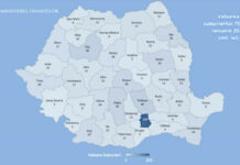 Harta pe județe a investițiilor în titluri Tezaur emise de Guvernul României