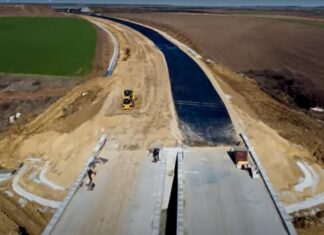 Se lucrează intens pe tronsonul 1 al drumului expres Craiova-Pitești