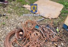1.5 tone de cupru, confiscate de polițiștii din Corabia