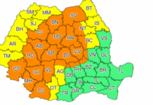 Oltul, sub cod galben de vijelii și grindină