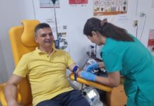 Florin Homorean, fost prefect de Olt, a donat sânge