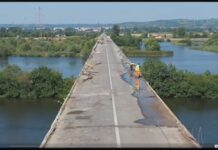 CNAIR face lucrări la podul peste Olt de lângă Drăgășani și va redeschide circulația până la începerea noului an școlar