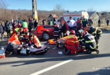Accident rutier mortal în Drăgoești. Pompierii olteni au intervenit