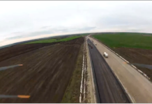 Tronsonul 1 al Drumului Expres Craiova- Pitești (DEx12) se asfaltează