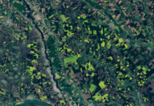 România,subiect de discuție la NASA:imagini uimitoare înregistrate de sateliți deasupra zonei unde râul Olt se întâlnește cu Dunărea