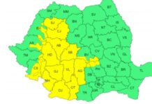 Ploi torențiale, grindină și vijelii, în Olt