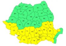 Alertă cod galben, în Olt