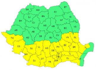 Alertă cod galben, în Olt