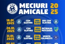 CSM Slatina, meciuri amicale cu Petrolul Potcoava şi Vediţa Coloneşti