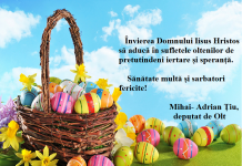 Felicitare – Mihai-Adrian Țiu, deputat de Olt