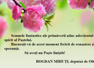 Felicitare – Bogdan Mihuți, deputat de Olt