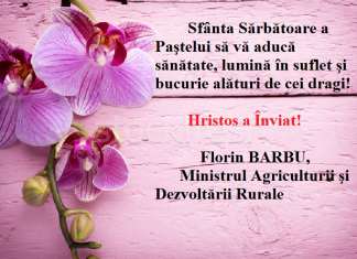 Felicitare – Florin Barbu, ministrul Agriculturii