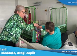 Siminica Mirea, cadouri pentru copiii din Spitalul Slatina