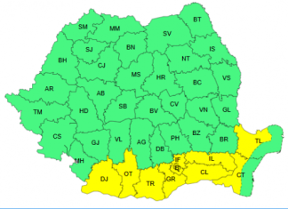 Oltul rămâne sub Cod Galben de caniculă