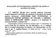 Anunț – AMETIST SOLAR