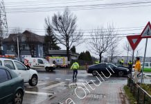 Accident rutier în Slatina, trafic îngreunat pe Strada Artileriei