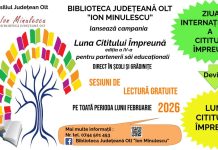 LUNA CITITULUI ÎMPREUNĂ LA BIBLIOTECA JUDEȚEANĂ OLT