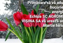 Felicitare 1 Martie- SC AGROMEC VISINA SA