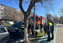 Intervenție a echipajelor de urgență în centrul municipiului Slatina după semnalarea unui posibil incendiu la un autoturism