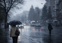 Început de săptămână răcoros și instabil în Olt. Slatina începe luni cu ploi și cer închis