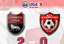 Înfrângere în deplasare pentru ACS Academica Balș: 0-2 pe terenul Minerului Lupeni