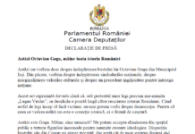 DECLARAȚIE DE PRESĂ – Deputat S.O.S. ROMÂNIA de Olt, Țiu Mihai-Adrian