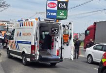 Accident grav în Slatina, zona Steaua: femeie încarcerată, circulație blocată