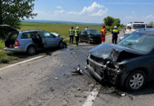 Trei autoturisme implicate într-un accident pe DJ 546 în Olt