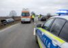 Coliziune pe DJ 546, la ieșirea din Curtișoara: un tânăr de 19 ani a ajuns la spital