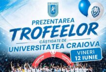 Suporterii Universității Craiova din Caracal pot vedea trofeele echipei