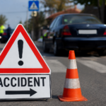 Accident pe drum cu semnalizare