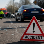 Accident pe drum, echipaje de salvare